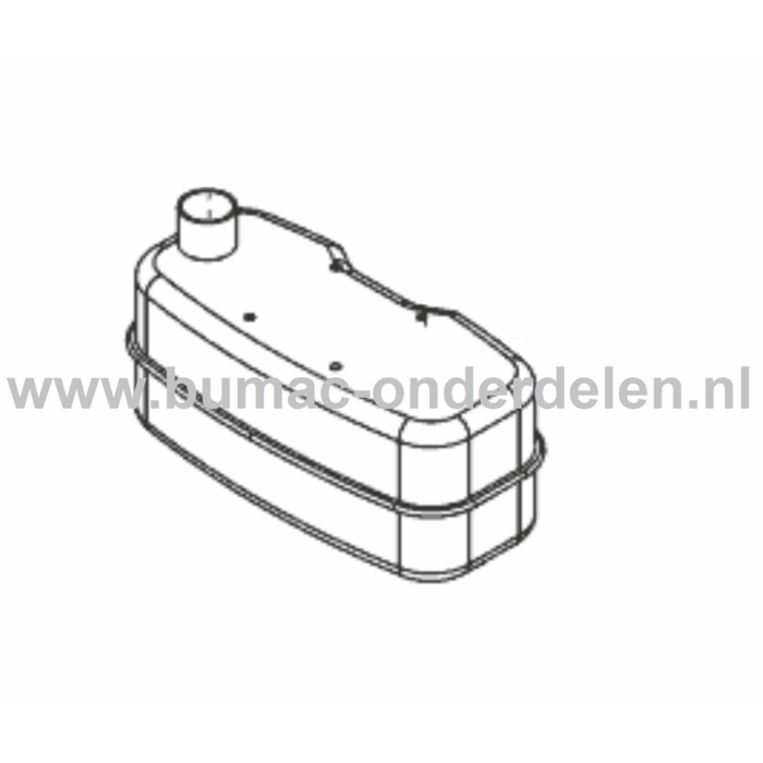 Uitlaat voor ALKO, SOLO Zitmaaiers, Tuintrekkers, Grasmaaiers Knaldemper, Demper T15-102.6HD-A, Comfort T854HD-AS