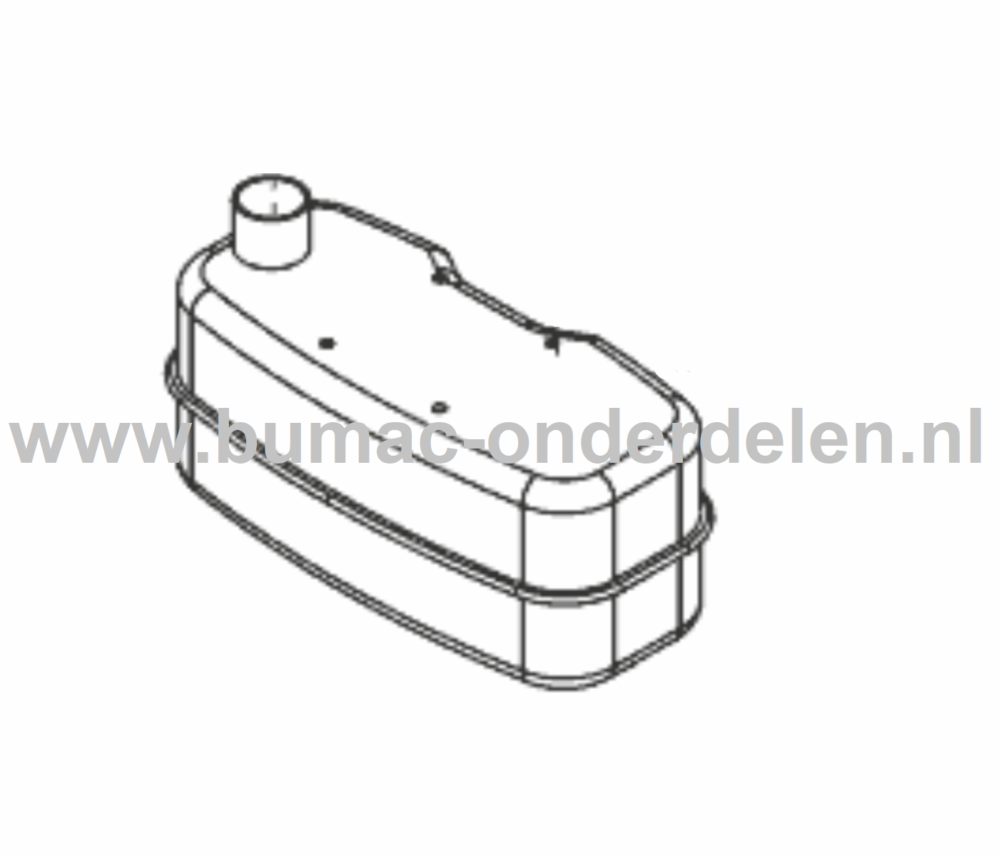 Uitlaat voor ALKO, SOLO Zitmaaiers, Tuintrekkers, Grasmaaiers Knaldemper, Demper T15-102.6HD-A, Comfort T854HD-AS