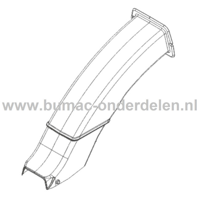 Grasbuis voor ALKO, SOLO Zitmaaiers, Tuintrekkers, Grasmaaiers Grasbuis, Uitwerptunnel, Tunnel, Buis, Pijp voor het Achter Uitwerpen van Gras, Uitwerpkanaal T 16-105.6 HD, T 16-105.4 HD, T 15-105.6 HD-A