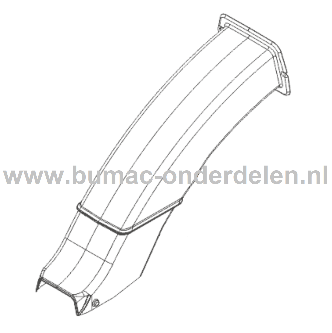 Grasbuis voor ALKO, SOLO Zitmaaiers, Tuintrekkers, Grasmaaiers Grasbuis, Uitwerptunnel, Tunnel, Buis, Pijp voor het Achter Uitwerpen van Gras, Uitwerpkanaal T 16-105.6 HD, T 16-105.4 HD, T 15-105.6 HD-A