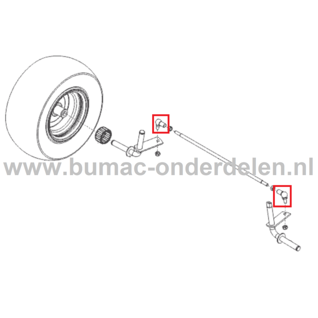 Stuurkogel voor ALKO, SOLO Zitmaaiers, Tuintrekkers, Grasmaaiers Stuur Kogel, Kniegewricht T 16-105.4 HD-A, T 15-95.4 HD-A, T 23-125.6 HD, T 15-103.7 HD-A, T 16-105.6 HD, T 20-105.5 HDE, T 15-105.6 HD-A