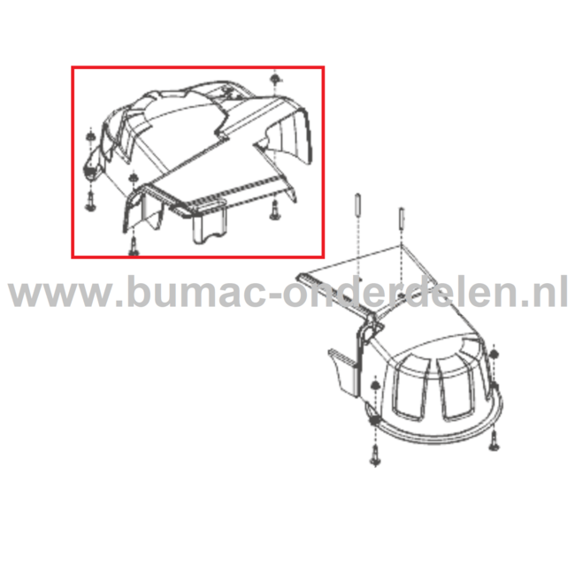 Beschermkap V-Snaar Rechts voor ALKO, SOLO Zitmaaiers, Tuintrekkers, Grasmaaiers Riembescherming, V Snaar Bescherming, Bescherm Kap, Beschermer T 16-105.4 HD, T 20-105.6 HD, T 16-105.6 HD, T 15-105.6 HD-A