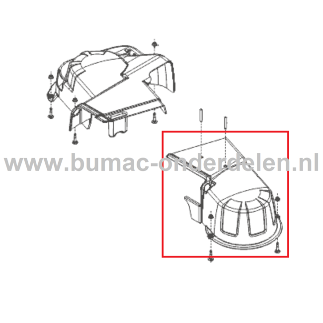 Beschermkap V-Snaar Links voor ALKO, SOLO Zitmaaiers, Tuintrekkers, Grasmaaiers Riembescherming, V Snaar Bescherming, Bescherm Kap, Beschermer T 16-105.4 HD, T 20-105.6 HD, T 16-105.6 HD, T 15-105.6 HD-A