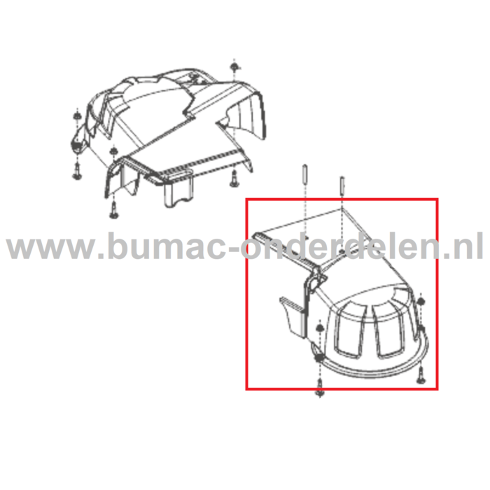 Beschermkap V-Snaar Links voor ALKO, SOLO Zitmaaiers, Tuintrekkers, Grasmaaiers Riembescherming, V Snaar Bescherming, Bescherm Kap, Beschermer T 16-105.4 HD, T 20-105.6 HD, T 16-105.6 HD, T 15-105.6 HD-A