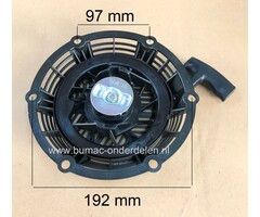 Handstarter voor Loncin LC1P75F motoren op Grasmaaier, Houtversnipperaar, Veegmachine en Motorkruiwagen, Startmechanisme, Repeteerstarter, Reversiestarter