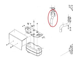 Uitlaatspruitstuk Rechts voor ALKO, SOLO, BRILL Zitmaaiers, Tuintrekkers, Grasmaaiers Uitlaat Spruitstuk, Verbinder T20-105.5 HDE V2, T23-125.5 HDE V2