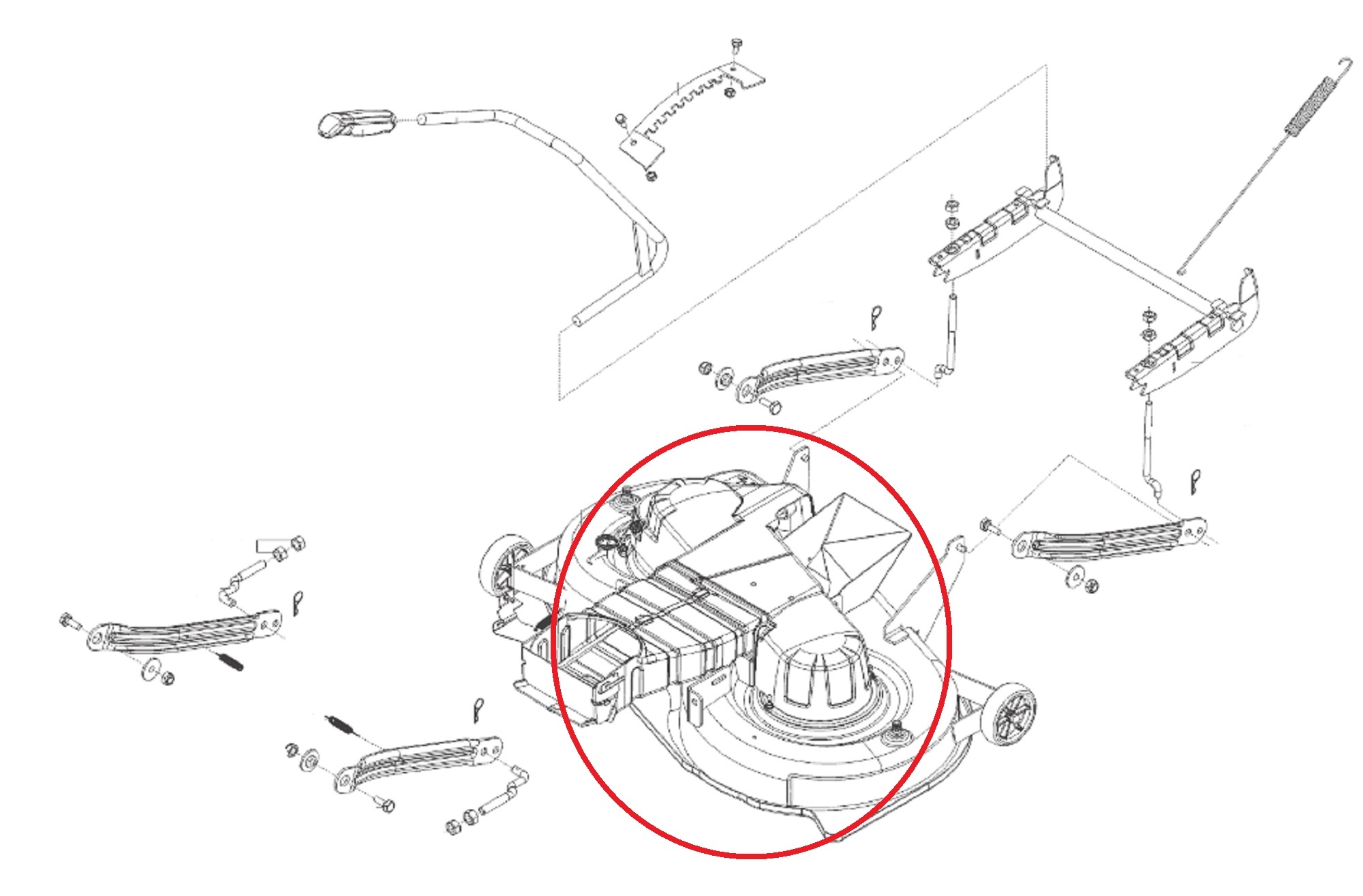 Kaal maaidek 105 cm voor ALKO, SOLO, BRILL ALKO, SOLO, BRILL Zitmaaiers, Tuintrekkers, Grasmaaiers Maaidek, Maaihuis, Maai Dek T20-105.5 HDE V2, onderdeel