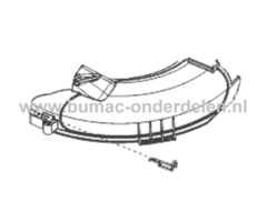 Mulch Zijuitworp Deflector voor ALKO, SOLO Zitmaaiers, Tuintrekkers, Grasmaaiers Mulch en Zijuitworp Delflector, Zijkap, Kappen T 13-93.7 HDS-A