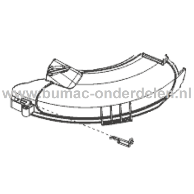 Mulch Zijuitworp Deflector voor ALKO, SOLO Zitmaaiers, Tuintrekkers, Grasmaaiers Mulch en Zijuitworp Delflector, Zijkap, Kappen T 13-93.7 HDS-A