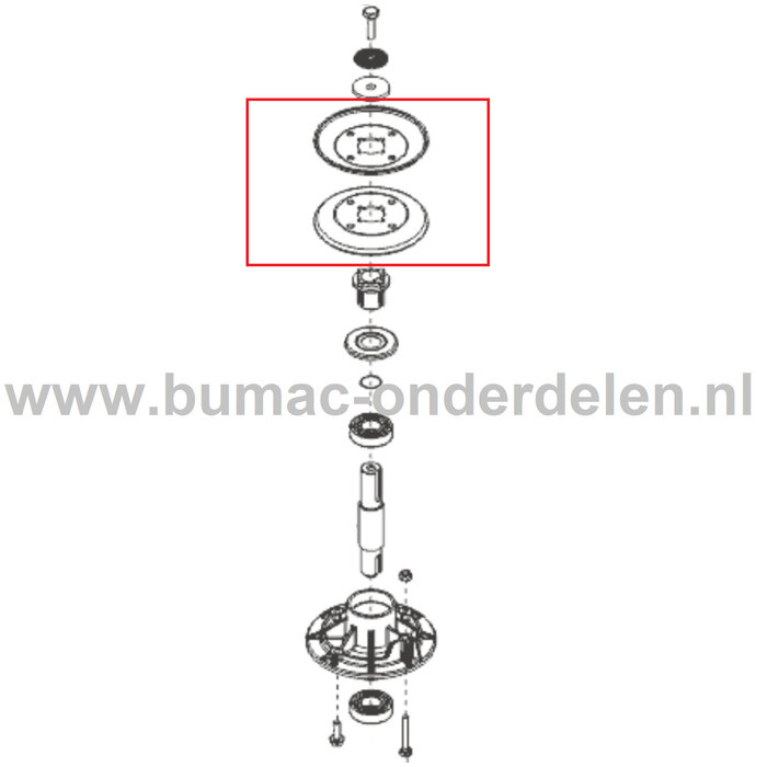 Halve V-Snaar Poelie voor ALKO, SOLO, Viking Zitmaaiers, Tuintrekkers, Grasmaaiers Vsnaar Poelie, Poulie, Halve Poely, Riemschijf T 13-93.7 HDS-A, T 15-93.9 HDS-A, T 18-110.6 HDS