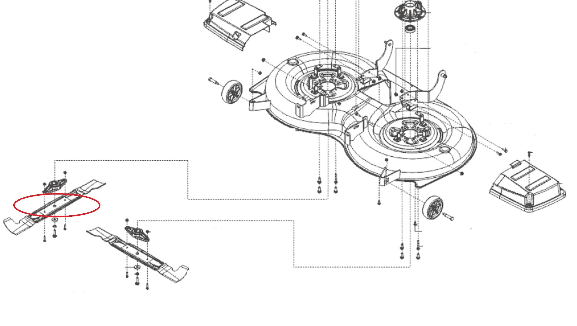 Maaimes Rechts 64,1 cm voor ALKO, SOLO, BRILL Zitmaaiers, Trekkers, Tuintrekkers, Grasmaaiers Maai Mes, Maaimessen T23-125.5 HDE V2