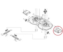 Beschermkap Links voor V-Snaar op ALKO, SOLO, BRILL Zitmaaiers, Trekkers, Tuintrekkers Grasmaaiers Beschermer, Bescherm Kap, Kappen, V Snaarbeschermer T23-125.5 HDE V2