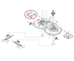 Beschermkap Rechts voor V-Snaar op ALKO, SOLO, BRILL Zitmaaiers, Trekkers, Tuintrekkers Grasmaaiers Beschermer, Bescherm Kap, Kappen, V Snaarbeschermer T23-125.5 HDE V2