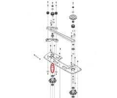 Mes-as voor Meshouder Rechts op ALKO, SOLO, BRILL Zitmaaiers, Trekkers, Tuintrekkers, Grasmaaiers Mes As T23-125.5 HDE V2
