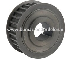 Getande Poelie voor ALKO, SOLO, BRILL Zitmaaiers, Trekkers, Tuintrekkers, Grasmaaiers Pouley, Poulie, Poely T23-125.5 HDE V2