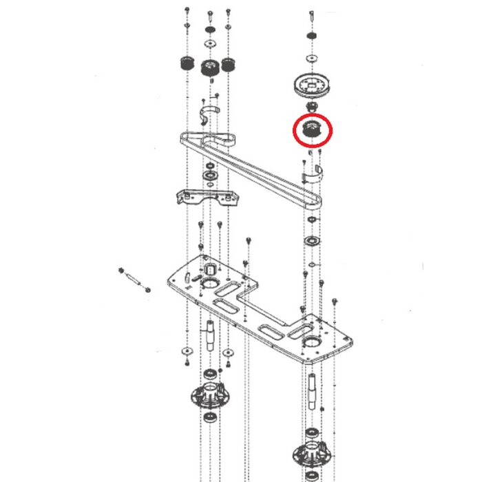 Getande Poelie voor ALKO, SOLO, BRILL Zitmaaiers, Trekkers, Tuintrekkers, Grasmaaiers Pouley, Poulie, Poely T23-125.5 HDE V2
