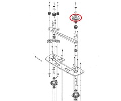 V-snaar Poelie voor Mesaandrijving op ALKO, SOLO, BRILL Zitmaaiers, Trekkers, Tuintrekkers, Grasmaaiers Riemschijf, Pouley, Poulie, Poely T23-125.5 HDE V2