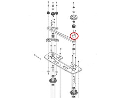 Riemgeleider Links voor ALKO, SOLO, BRILL Zitmaaiers, Trekkers, Tuintrekkers Riemgeleider, Snaar Geleider, Geleider T23-125.5 HDE V2
