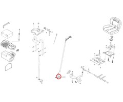 Stuurhevel voor ALKO, SOLO, BRILL Zitmaaiers, Trekkers, Tuintrekkers Stuurarm, Stuur Arm, Stuur Hevel T23-125.5 HDE V2, T20-105.5 HDE V2