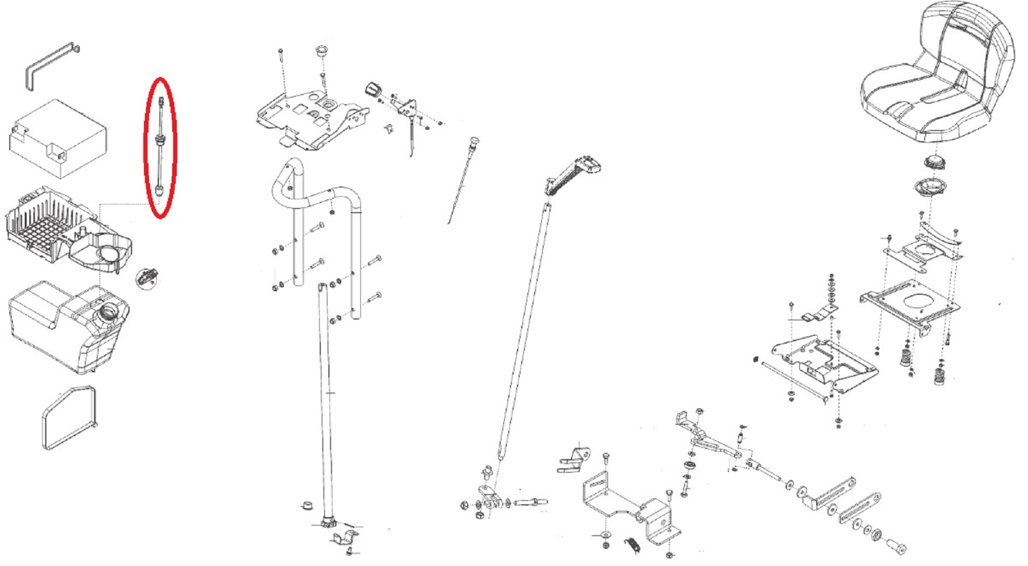Brandstofmeter voor ALKO, SOLO, BRILL Zitmaaiers, Trekkers, Tuintrekkers, Grasmaaiers Benzinemeter, Tankniveau Indicator, Brandstofindicator, Brandstof Indicator T23-125.5 HDE V2, T20-105.5 HDE V2