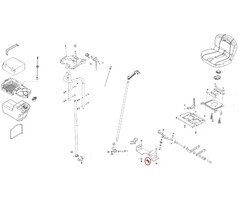 Trekveer voor Stuurinrichting voor ALKO, SOLO, BRILL Zitmaaiers, Trekkers, Tuintrekkers, Grasmaaiers Trekveer, Trek Veer T23-125.5 HDE V2, T20-125.5 HDE V2