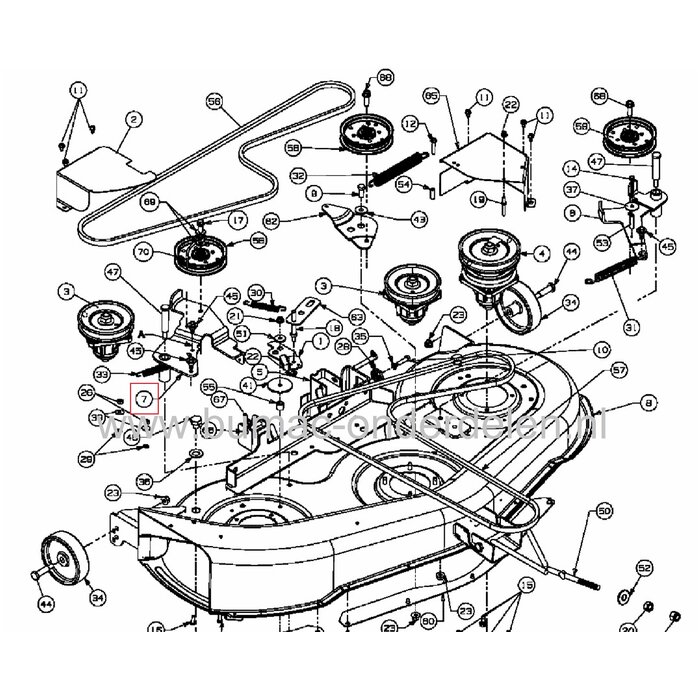 Rechter Spanarm voor MTD, YardMan, CubCadet, Wolf Zitmaaiers, Tuintrekkers, Grasmaaiers Span Arm, Spanplaat, Spanner 604H