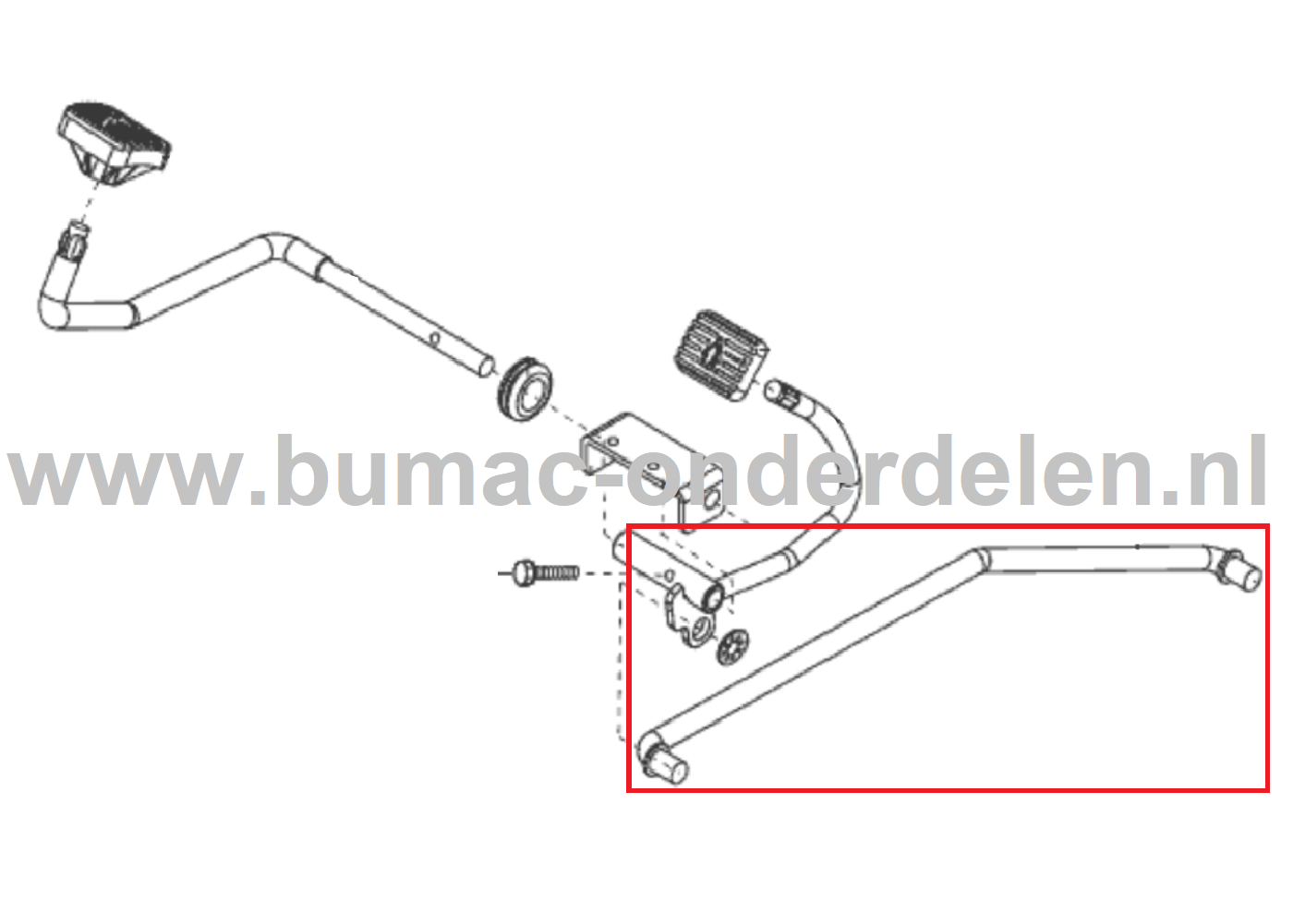 Verbindingstang Bedieningspedalen voor ALKO, SOLO Zitmaaiers, Tuintrekkers, Grasmaaiers Verbinddraadstang, Bedieningsstang, Verbinding Stang T20-102HD, T15-92HD, T18-102HD, T13-92.7HP, T13-92.5HD