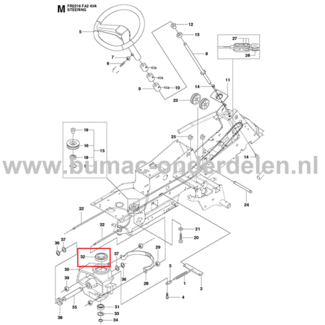 Kogellager voor Besturing Achter As op Husqvarna, Jonsered, Partner, McCulloch Zitmaaiers, Tuintrekkers, Grasmaaiers, Tuintracktoren Kogel Lager CS2512, PR17, PR17 AWD, PROFLEX 18, PROFLEX 20, PROFLEX 21, PROFLEX 21 AWD, PROFLEX 21 II, R 422 Ts, R 422 Ts