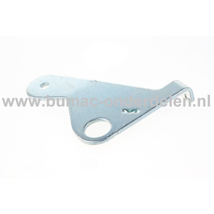 Poelie Spanplaat op Maaidek voor Husqvarna, Jonsered, Partner, McCulloch Zitmaaiers, Tuintrekkers, Grasmaaiers, Tuintractoren Plaat voor Span Poelie, Spanarm, Spanstuk, Spanner, Steunplaat R15 T AWD, R15 Ts AWD, R316 T, R316 T AWD, R316 Ts AWD, R316 TXs A