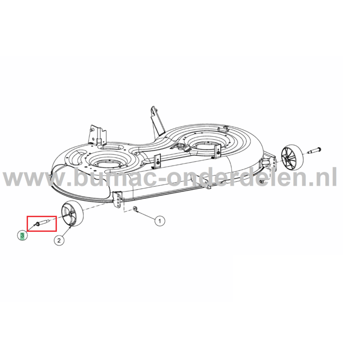 Wielbout 3/8-16 Inch voor MTD, Yardman, Wolf, Cub Cadet Elektrische Zitmaaiers, Tuintrekkers Wiel Bout XT3 QS127, XT3 QS137, XT1 OS107, XT2 PS107, XT2 PS117, XT2 QS117, XT1 OR106, XT2 QR106, XT3 QR106, XT1 OR95, XT2 PR95, XT1 OS96, LT3 PS1
