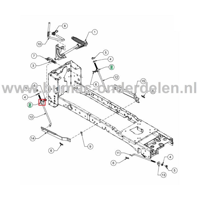 Stelbus voor Stang Maaidek Ophanging op MTD, Yardman, Wolf, Cub Cadet Elektrische Zitmaaiers, Tuintrekkers, Grasmaaiers, Tuintractoren Stelpen, Pen, Stel Bus 106.185 H, 106.220 H, 106.220 HP, 106.230 H, 95.165 H, 95.180 H, GLTT 165.95 H, GLTT 180.106 H, X