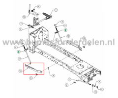 Stang Maaidek Ophanging voor MTD, Yardman, Wolf, Cub Cadet Elektrische Zitmaaiers, Tuintrekkers Verbindingsstang XT2 ES107