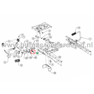 Veer voor Pedaal op MTD, Yardman, Wolf, Cub Cadet Elektrische Zitmaaiers, Tuintrekkers Pedaalveer, Trekveer XT2 ES107