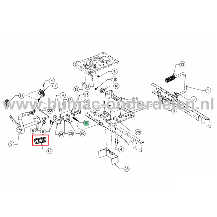 Rubber voor Gaspedaal MTD, Yardman, Wolf, Cub Cadet Elektrische Zitmaaiers, Tuintrekkers 106.185 H, 106.220 H, 106.220 HP, 106.230 H, 95.165 H, 95.180 H, GLTT 165.95 H, GLTT 180.106 H, XT1 547, XT3 QS127, XT3 QS137, LX 42" KH, LX 46", LX 50", LX 54", XT1