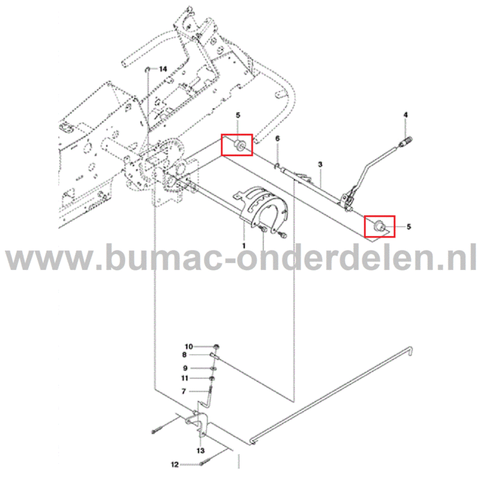 Kunstof Flenslager Maaihoogte Instelling voor Husqvarna, Jonsered, Partner, McCulloch Zitmaaiers, Tuintrekkers, Grasmaaiers, Tuintractoren Flens Lager, Lagerbus, Bus Maaihoogte Instelling P520 D, P525 D, P535HX, PR17, PR17 AWD, PROFLEX 1200, PROFLEX 18, P