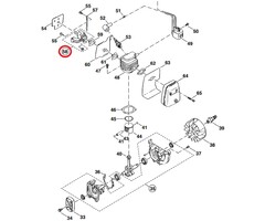 Spruitstuk voor DOLMAR, MAKITA, ROBIN PB250, RBL250 op Bladblazers Inlaatspruitstuk, Tussenstuk, Verdeelstuk PB-250, RBL 250, onderdeel