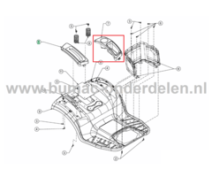 Afdekplaat met Bekerhouder voor MTD, Yardman, Wolf, Cub Cadet Elektrische Zitmaaiers, Tuintrekkers, Grasmaaiers, Tuintractoren Beschermkap, Afdek Kap XT1 547/42, LX 42" KH, LX 46", LX 50", LX 54", XT1 OS107, XT2 PS107, XT2 PS117, XT2 QS117, XT1 OS96, LX 4