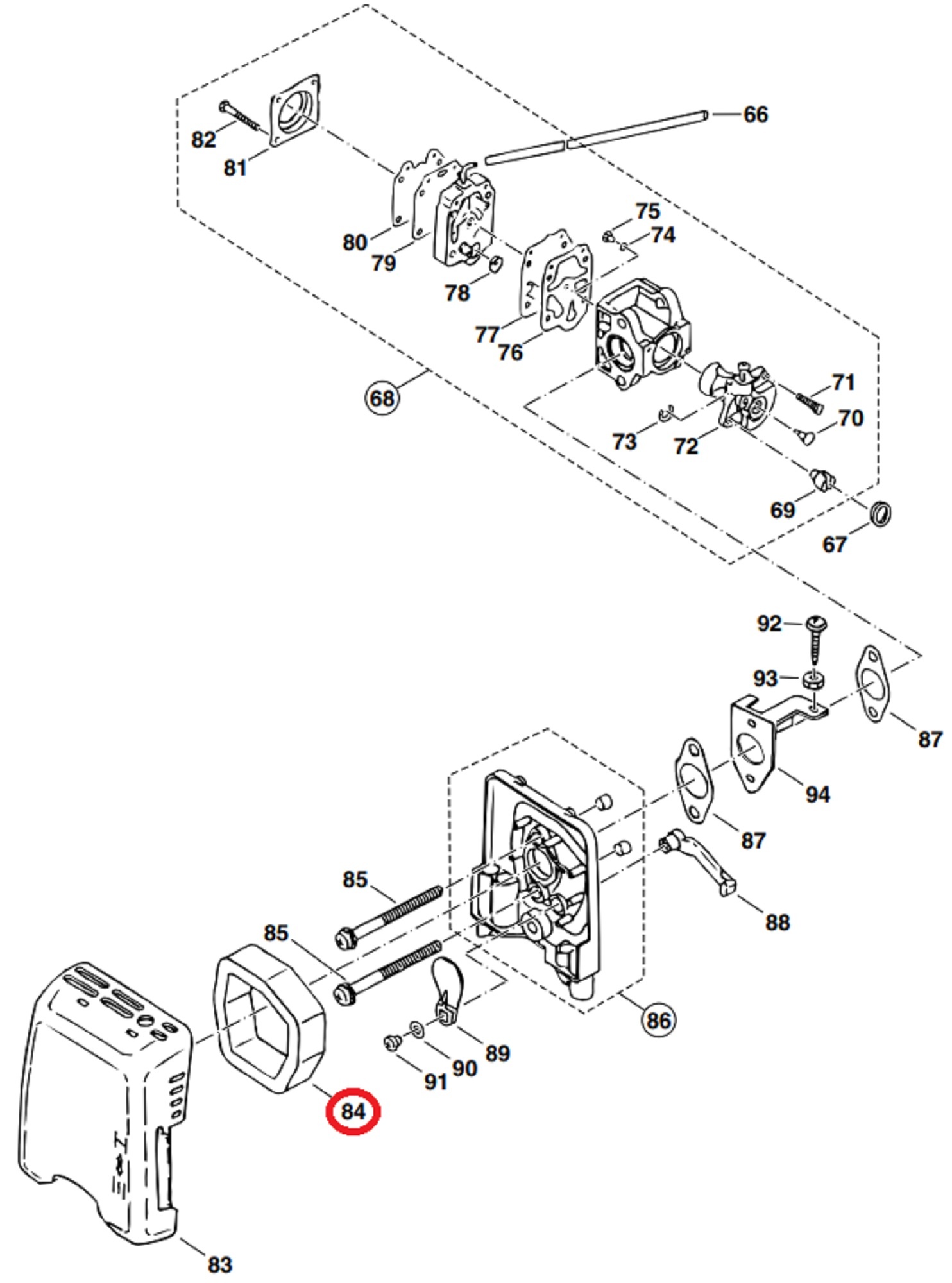 Luchtfilter voor DOLMAR, MAKITA, ROBIN PB250, RBL250 op Bladblazers Schuimfilter, Filter PB-250, RBL 250, onderdeel