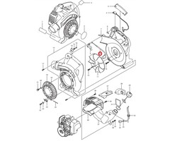Gaskabel voor DOLMAR, MAKITA, ROBIN BHX250L, PB250.4 op Bladblazers Kabel PB-250.4