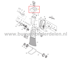 Deksel met Handvat voor STIGA, Castelgarden, Alpina, Mountfield Elektrische Hakselaars, Houtversnipperaar Beschermkap, Beschermdeksel BIO MASTER 2200, HÄCKSLER 4020/2200