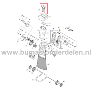 Aandrukhendel voor STIGA, Castelgarden, Alpina, Mountfield Elektrische Hakselaars, Houtversnipperaar Aanstamper, Aandrukreflector, Drukker, Druk Hendel ACH 2.2E, BIO MASTER 2200, CH 2.2E, HÄCKSLER 4020/2200, MCS2200