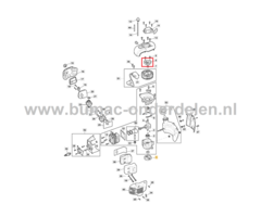 Startercup voor STIGA, Castelgarden, Alpina, Mountfield Heggenscharen, Benzineheggenscharen Startcub, Startercub, Startcup, Startkrans, Starterkrans AHT555, HT525, HTC560, MHT2322, SHT660, SHT670, XHT70