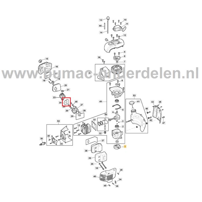 Carburateurpakking voor STIGA, Castelgarden, Alpina, Mountfield Heggenscharen, Benzineheggenscharen Inlaatpakking, Carburateur Pakking AHT555, HT525, HTC560, MHT2322, SHT660, SHT670, XHT70