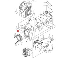 Beschermkap voor Waaier DOLMAR, MAKITA, ROBIN PB250.4, BHX250L op Bladblazers Beschermrooster, Rooster, Kap PB-250.4, onderdeel