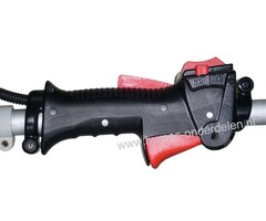 Gashendel met Stopknop Universeel voor Buis Ø 24 mm Strimmers, Motorstrimmers van onder andere Husqvarna, Jonsered, Partner, McCulloch, Stiga, Castelgarden, Alpina, Stihl, Dolmar, Echo, Shindaiwa, Honda, Cub Cadet, Makita