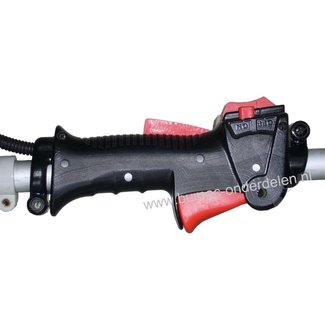 Gashendel met Stopknop Universeel voor Buis Ø 26 mm Strimmers, Motorstrimmers van onder andere Husqvarna, Jonsered, Partner, McCulloch, Stiga, Castelgarden, Alpina, Stihl, Dolmar, Echo, Shindaiwa, Honda, Cub Cadet, Makita