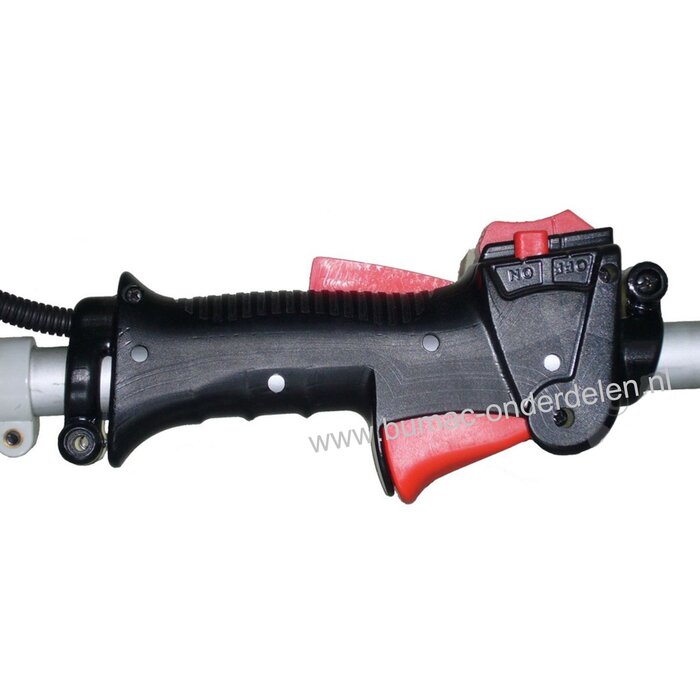 Gashendel met Stopknop Universeel voor Buis Ø 26 mm Strimmers, Motorstrimmers van onder andere Husqvarna, Jonsered, Partner, McCulloch, Stiga, Castelgarden, Alpina, Stihl, Dolmar, Echo, Shindaiwa, Honda, Cub Cadet, Makita
