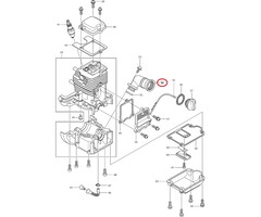 Oliepijp voor DOLMAR, MAKITA, ROBIN PB250.4, BHX250L op Bladblazers PB2504, PB-250.4