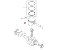 Zuiger voor DOLMAR, MAKITA, ROBIN PB250.4, BHX250L Bladblazers PB2504, PB-250.4