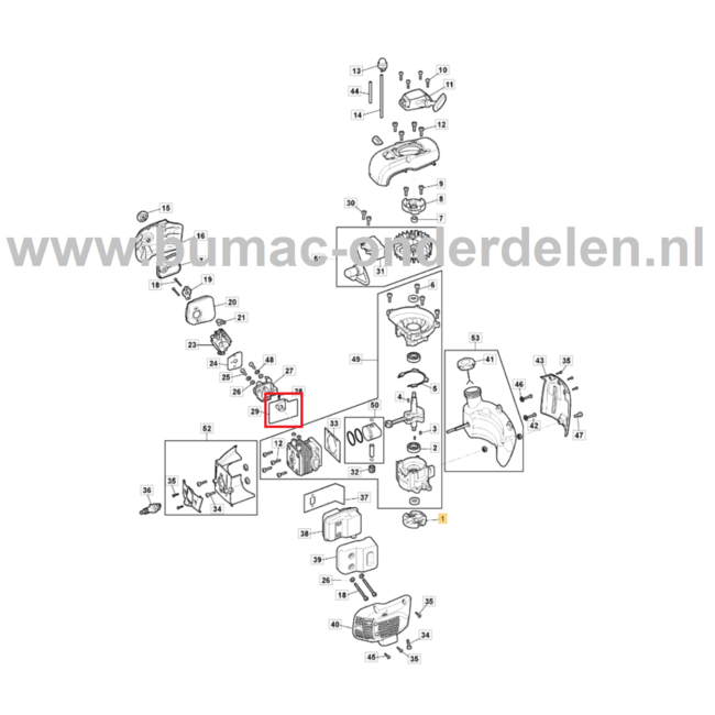 Inlaatpakking tussen Spruitstuk en Cilinder voor STIGA, Castelgarden, Alpina, Mountfield Heggenscharen, Benzineheggenscharen Spruitstukpakking, Inlaat Pakking AHT555, HT55, MHT2322, SHT660, SHT670, XHT70